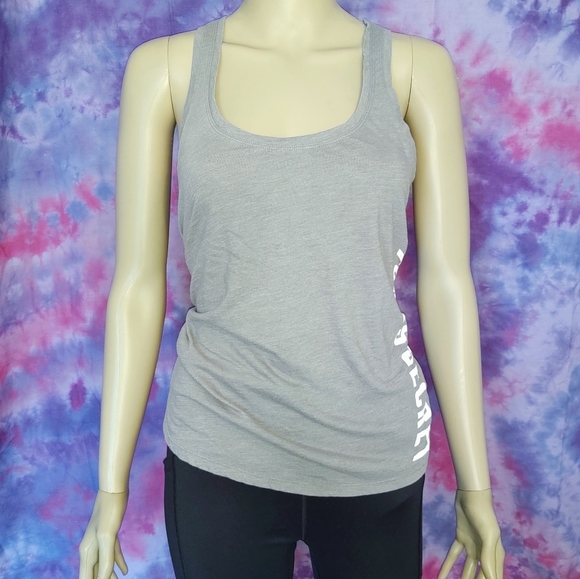 Victoria's Secret Gray Racerback Sport Tank Top: M - Picture 2 of 6